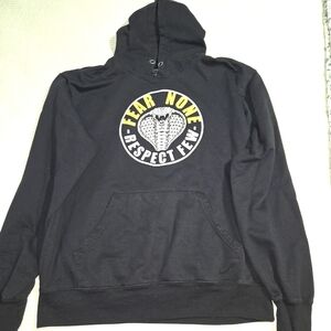 Fear None Black Graphic Hoodie by Cornerstone Bodega Size XL